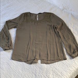 Long sleeved Blouse - fall green color